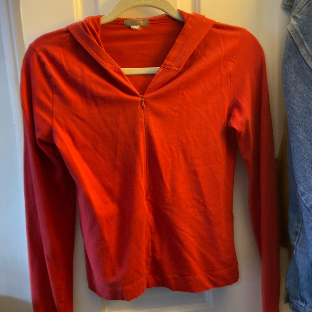 J. Crew Women's Red Hoodie Top